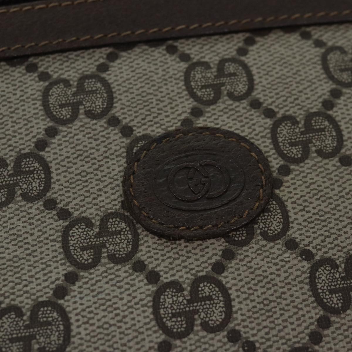 GUCCI GG Supreme Clutch Bag PVC Beige 111 01 037 ki4721