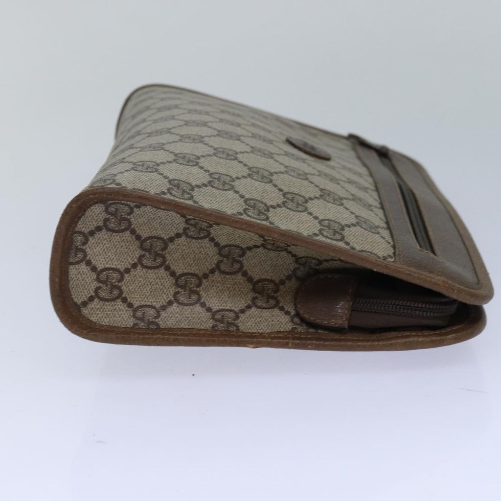 GUCCI GG Supreme Clutch Bag PVC Beige 111 01 037 ki4721