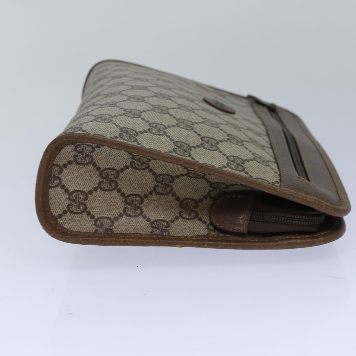 GUCCI GG Supreme Clutch Bag PVC Beige 111 01 037 ki4721