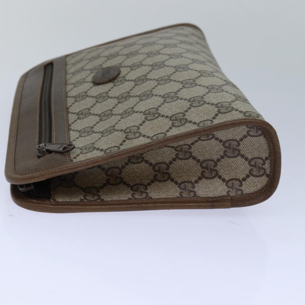 GUCCI GG Supreme Clutch Bag PVC Beige 111 01 037 ki4721