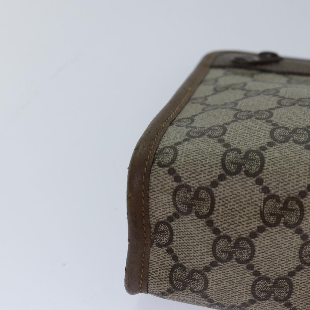 GUCCI GG Supreme Clutch Bag PVC Beige 111 01 037 ki4721