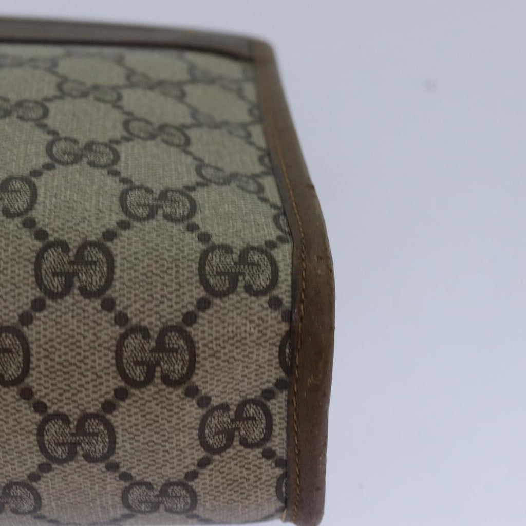 GUCCI GG Supreme Clutch Bag PVC Beige 111 01 037 ki4721