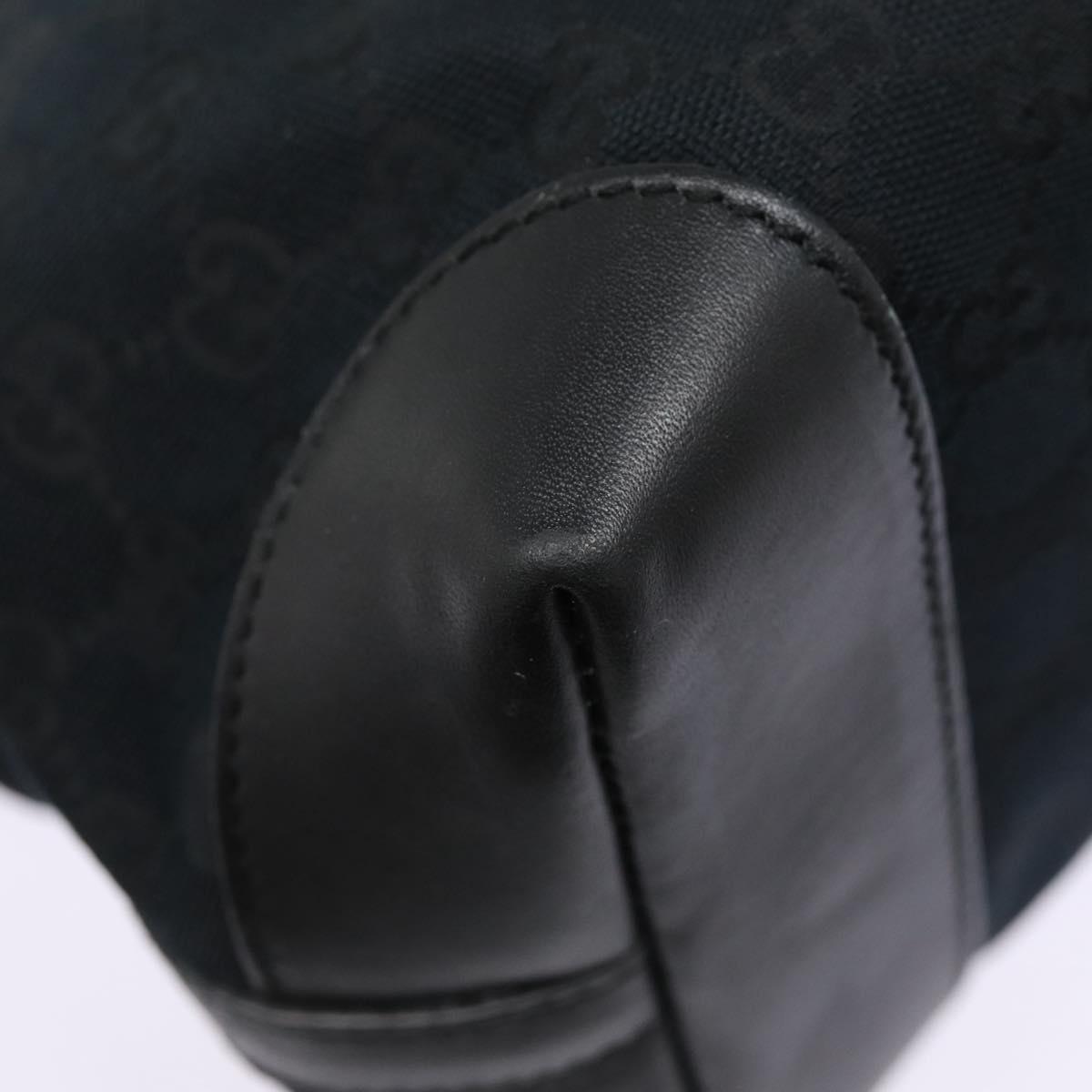 GUCCI GG Canvas Tote Bag Black Gold 247209 ki4735
