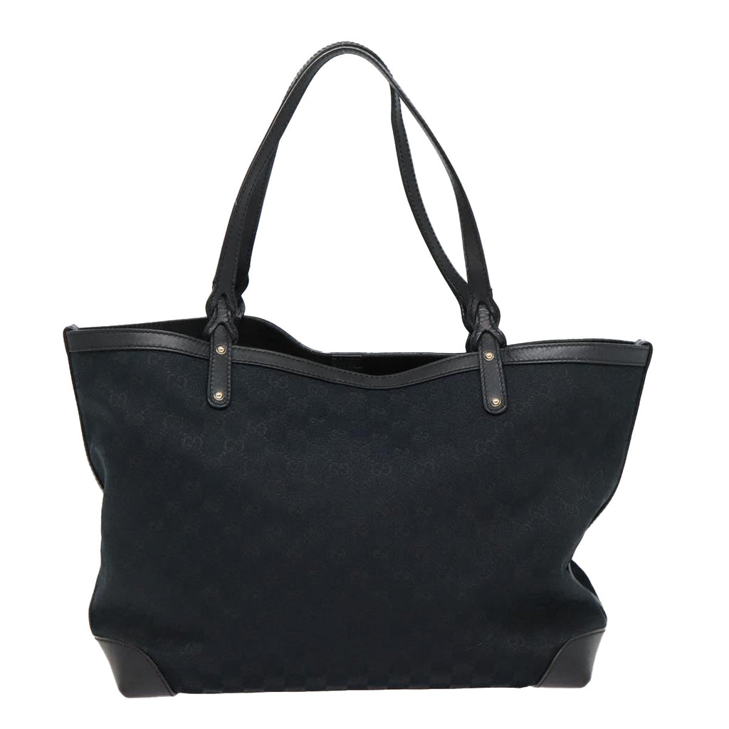 GUCCI GG Canvas Tote Bag Black Gold 247209 ki4735