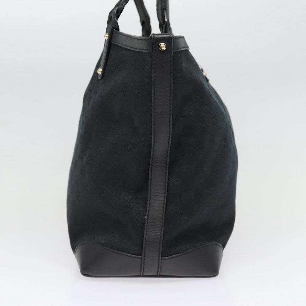GUCCI GG Canvas Tote Bag Black Gold 247209 ki4735