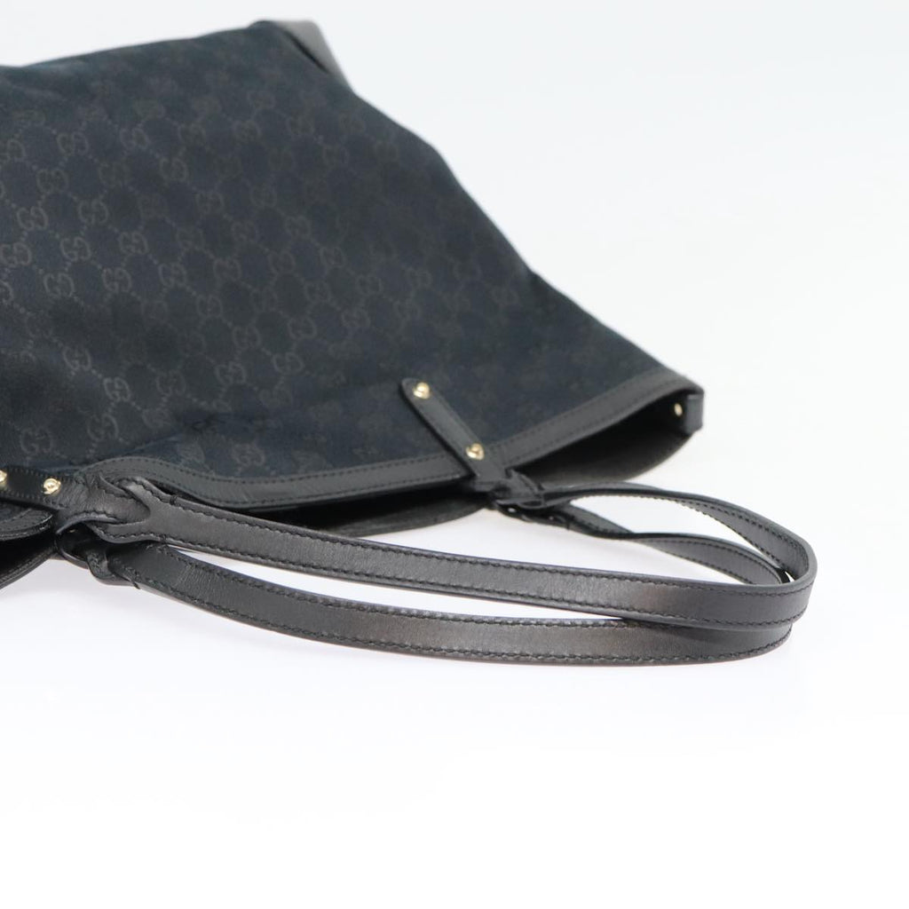GUCCI GG Canvas Tote Bag Black Gold 247209 ki4735
