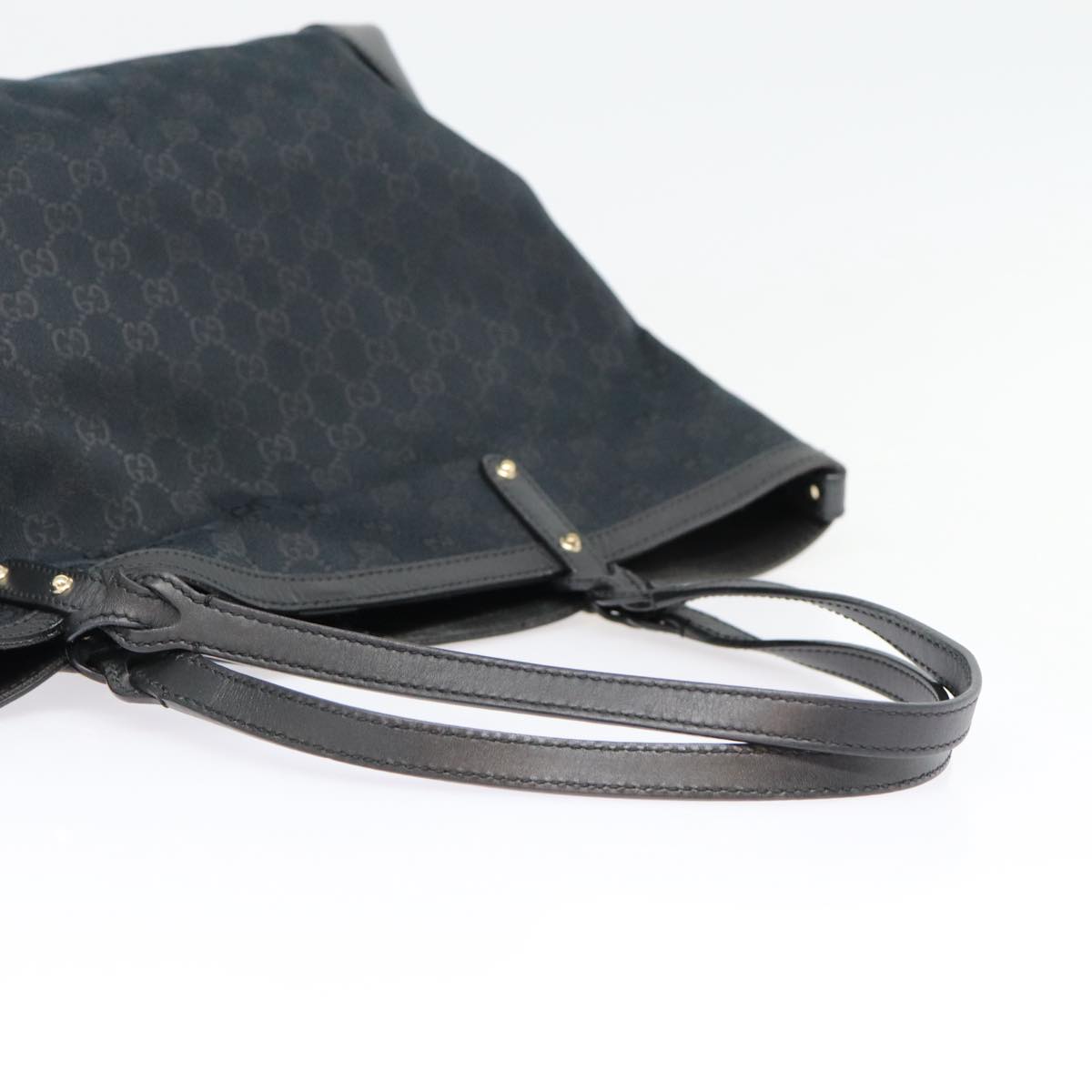 GUCCI GG Canvas Tote Bag Black Gold 247209 ki4735