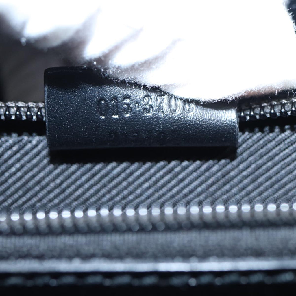 GUCCI GG Canvas Business Bag Black Silver 015 3708 ki4743