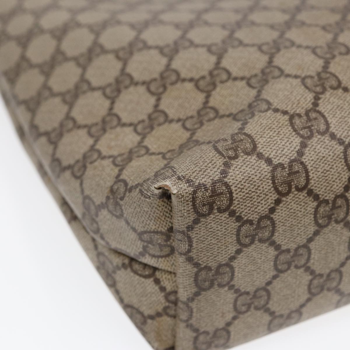 GUCCI GG Supreme Web Sherry Line Tote Bag PVC Beige Red 40 02 003 ki4755