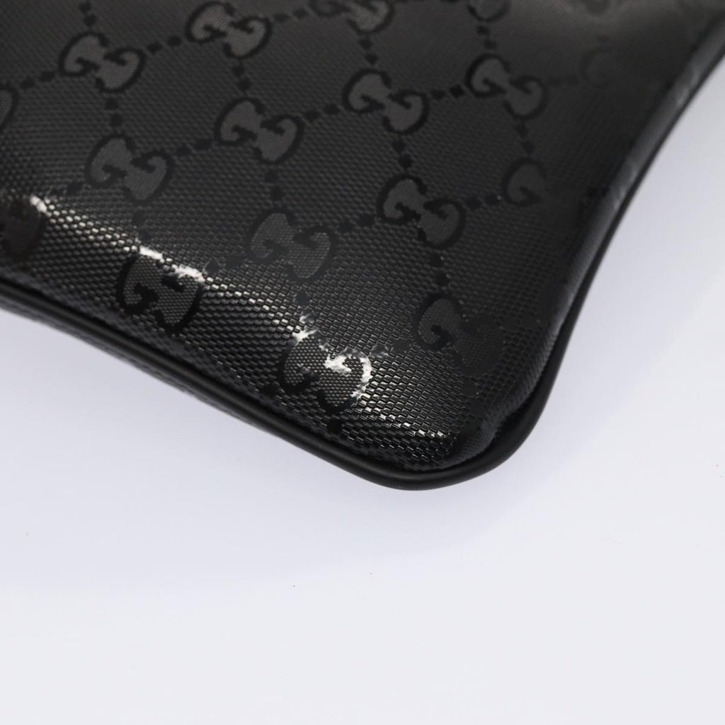 GUCCI GG implementation Shoulder Bag Silver Black 201538 ki4758A