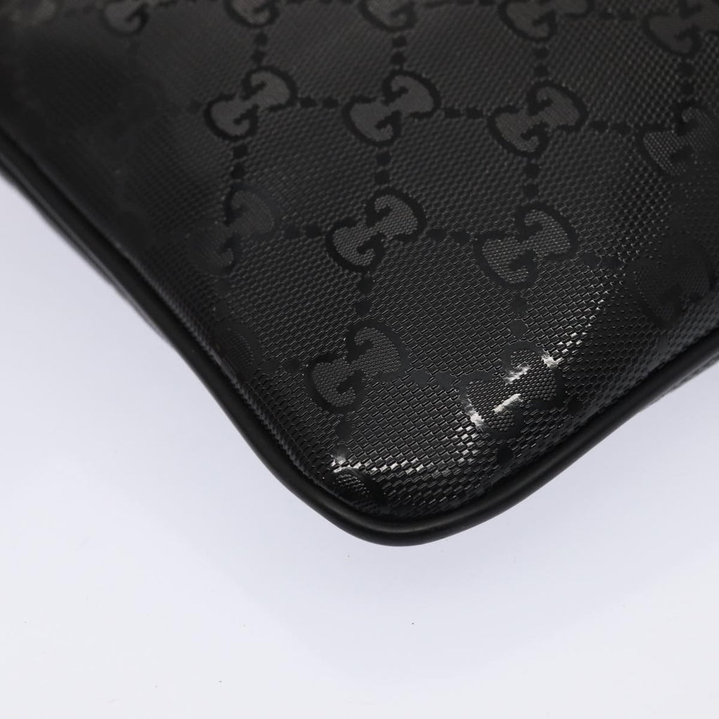GUCCI GG implementation Shoulder Bag Silver Black 201538 ki4758A