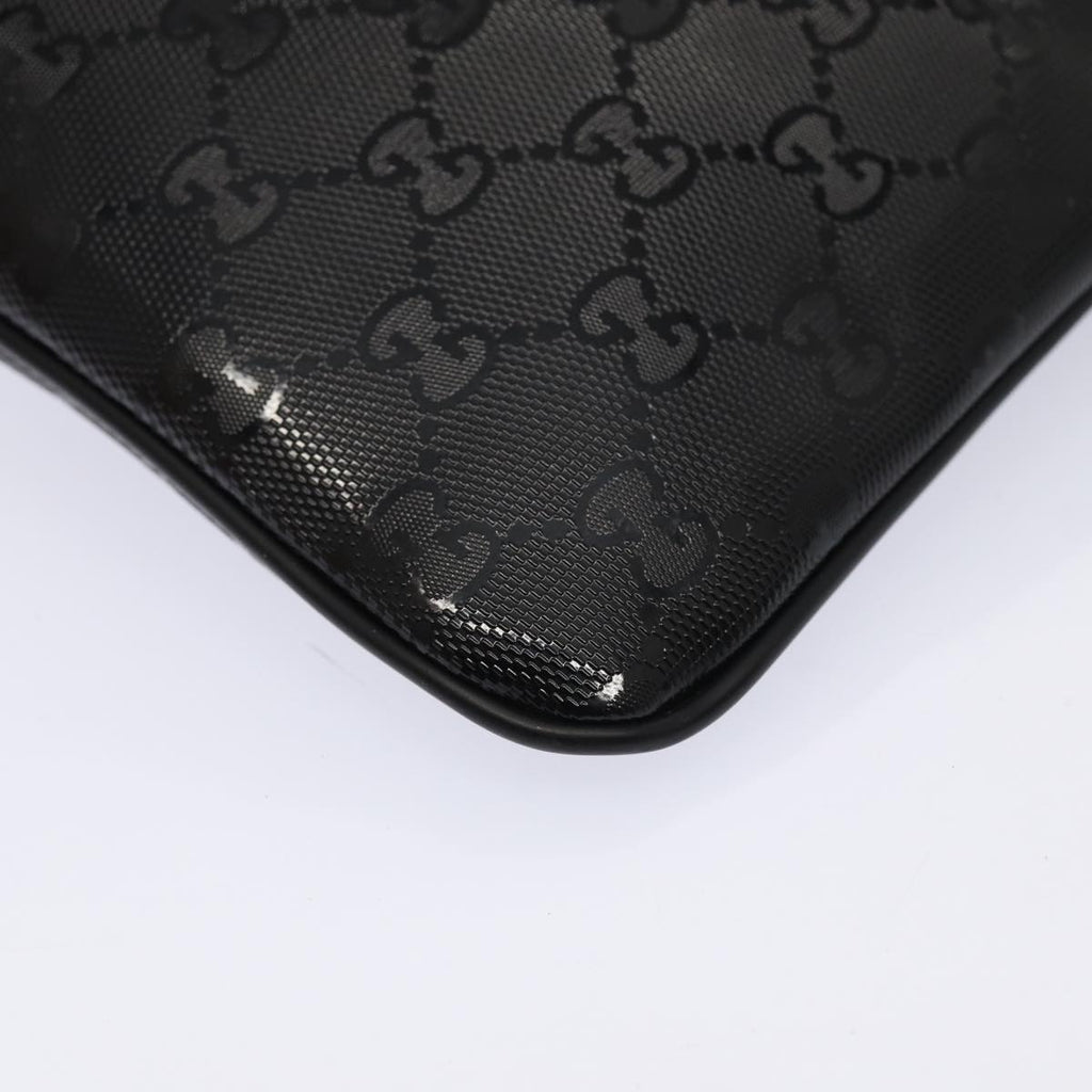 GUCCI GG implementation Shoulder Bag Silver Black 201538 ki4758A