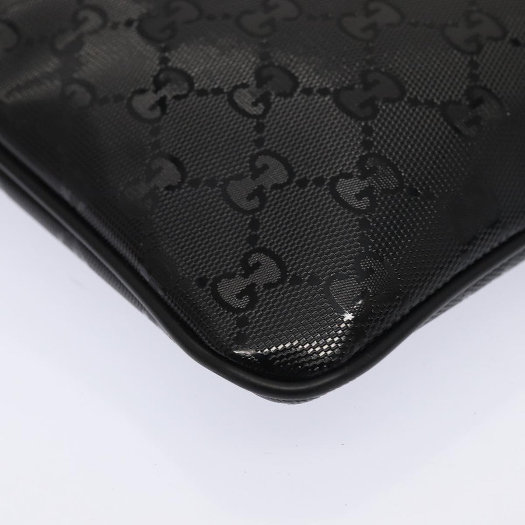 GUCCI GG implementation Shoulder Bag Silver Black 201538 ki4758A
