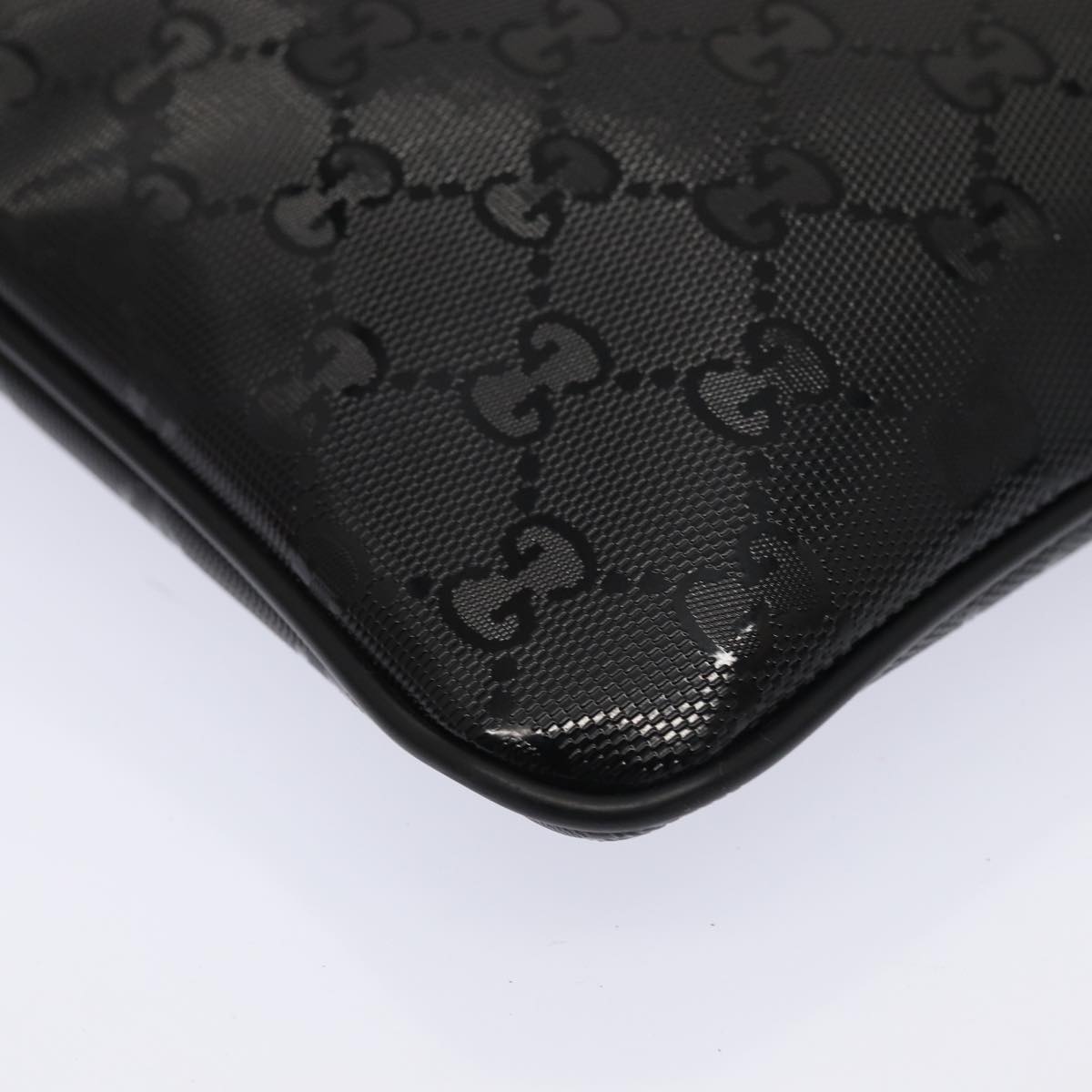 GUCCI GG implementation Shoulder Bag Silver Black 201538 ki4758A