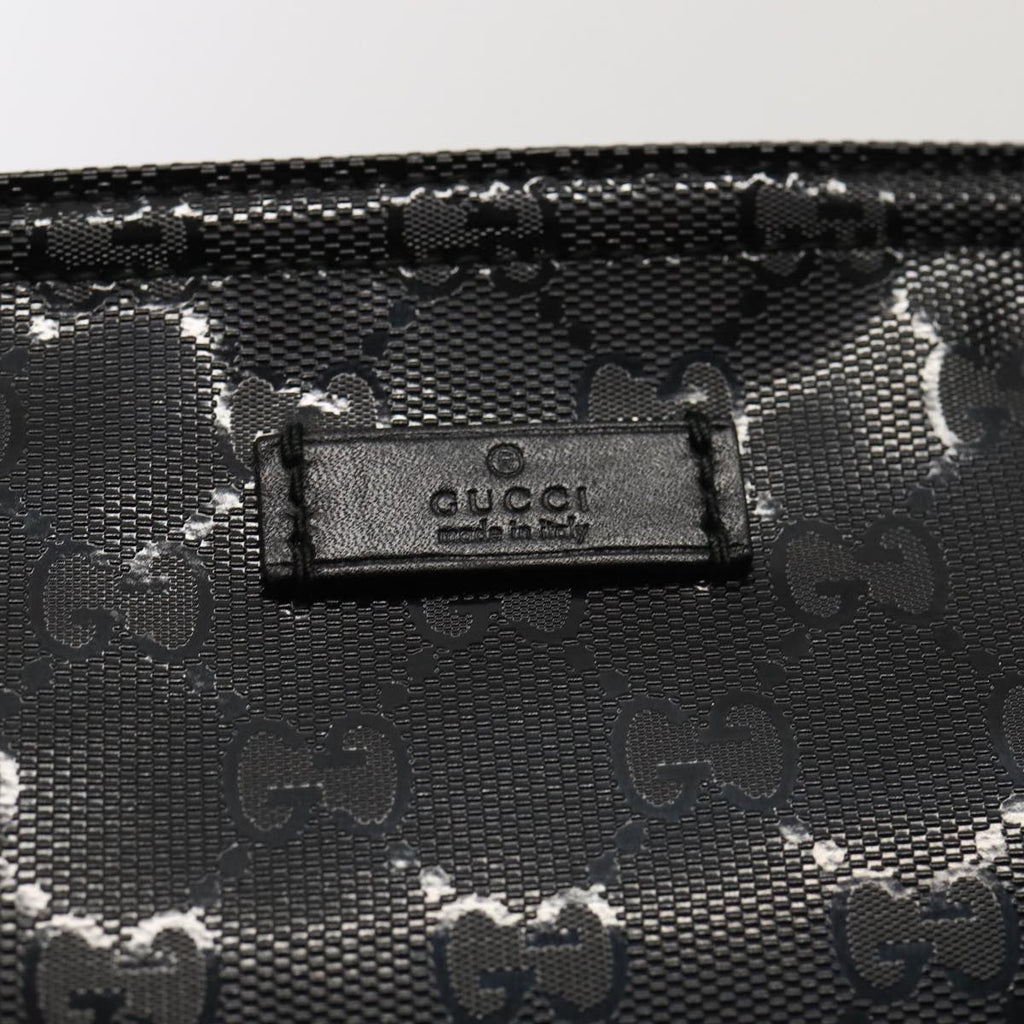GUCCI GG implementation Shoulder Bag Silver Black 201538 ki4758A