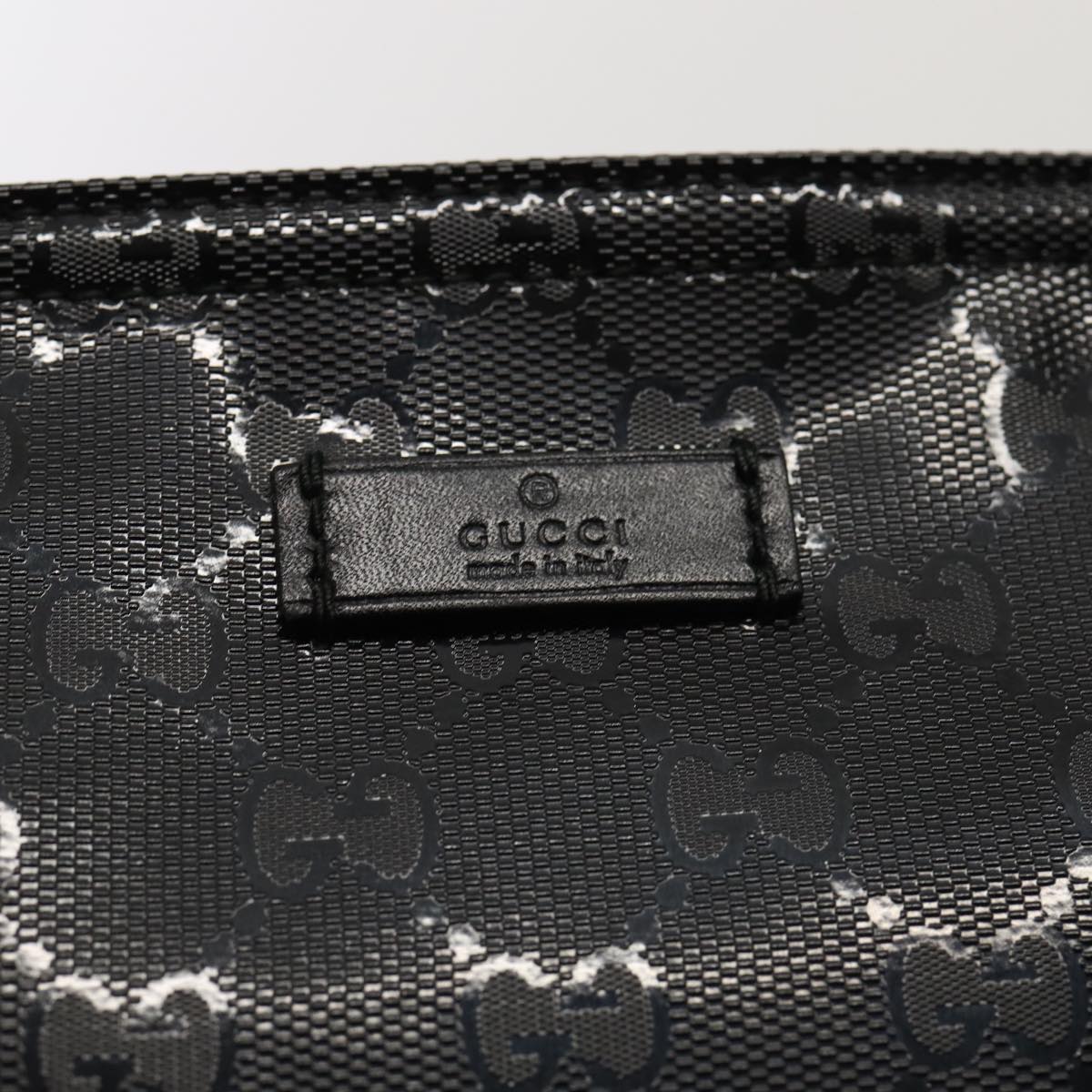 GUCCI GG implementation Shoulder Bag Silver Black 201538 ki4758A