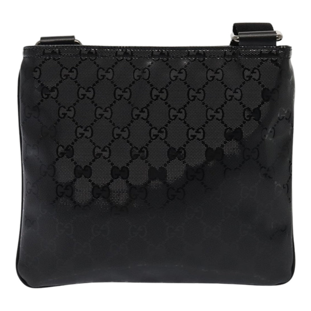 GUCCI GG implementation Shoulder Bag Silver Black 201538 ki4758A
