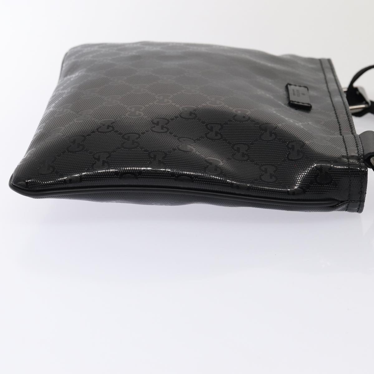 GUCCI GG implementation Shoulder Bag Silver Black 201538 ki4758A