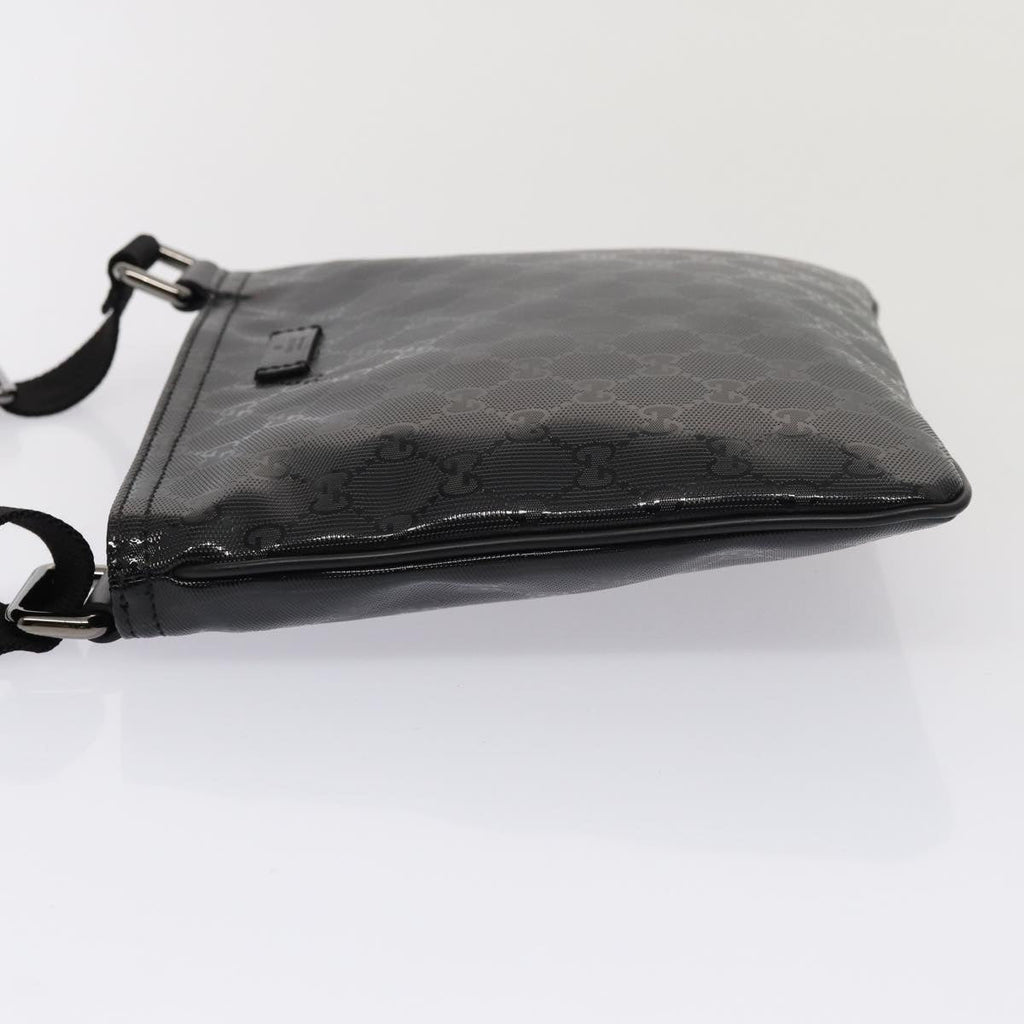 GUCCI GG implementation Shoulder Bag Silver Black 201538 ki4758A