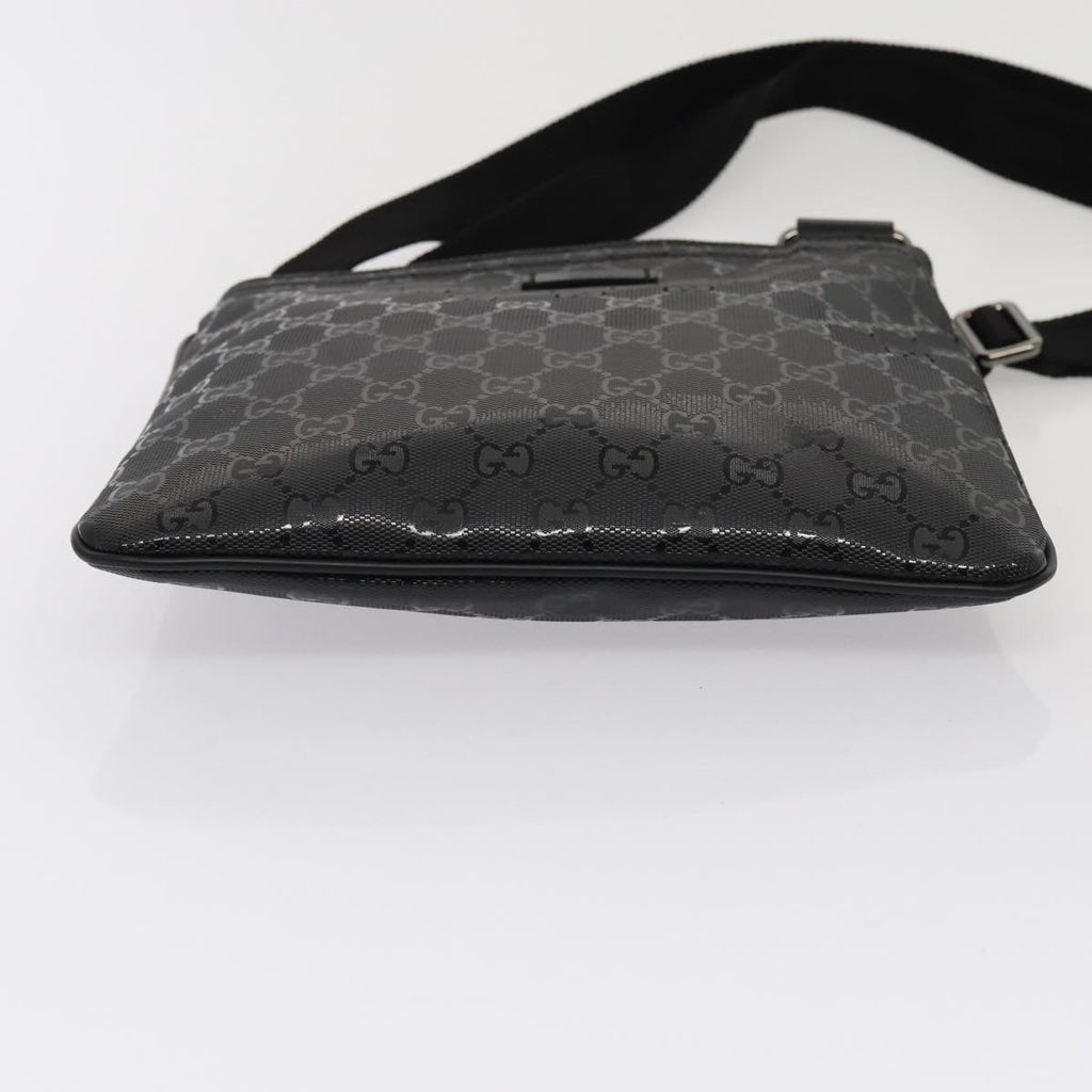 GUCCI GG implementation Shoulder Bag Silver Black 201538 ki4758A