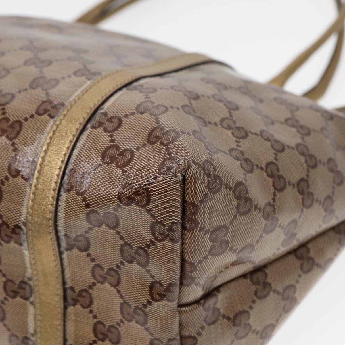 GUCCI GG Crystal Tote Bag Gold Tone Gold 197958 ki4759