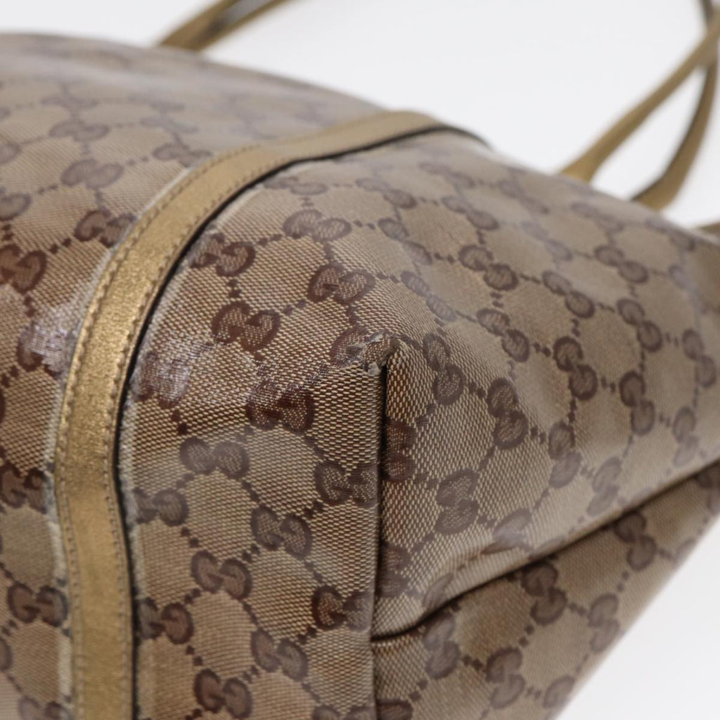 GUCCI GG Crystal Tote Bag Gold Tone Gold 197958 ki4759