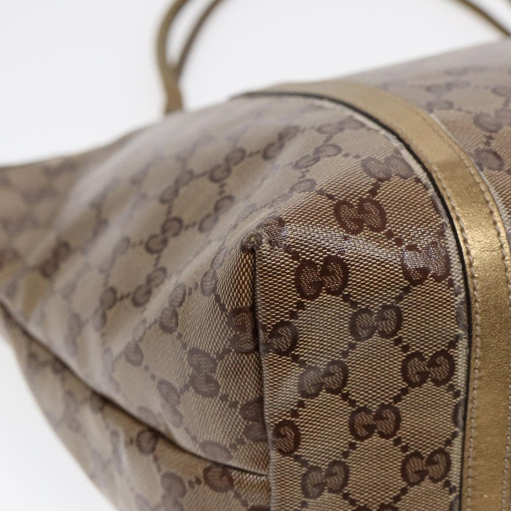 GUCCI GG Crystal Tote Bag Gold Tone Gold 197958 ki4759