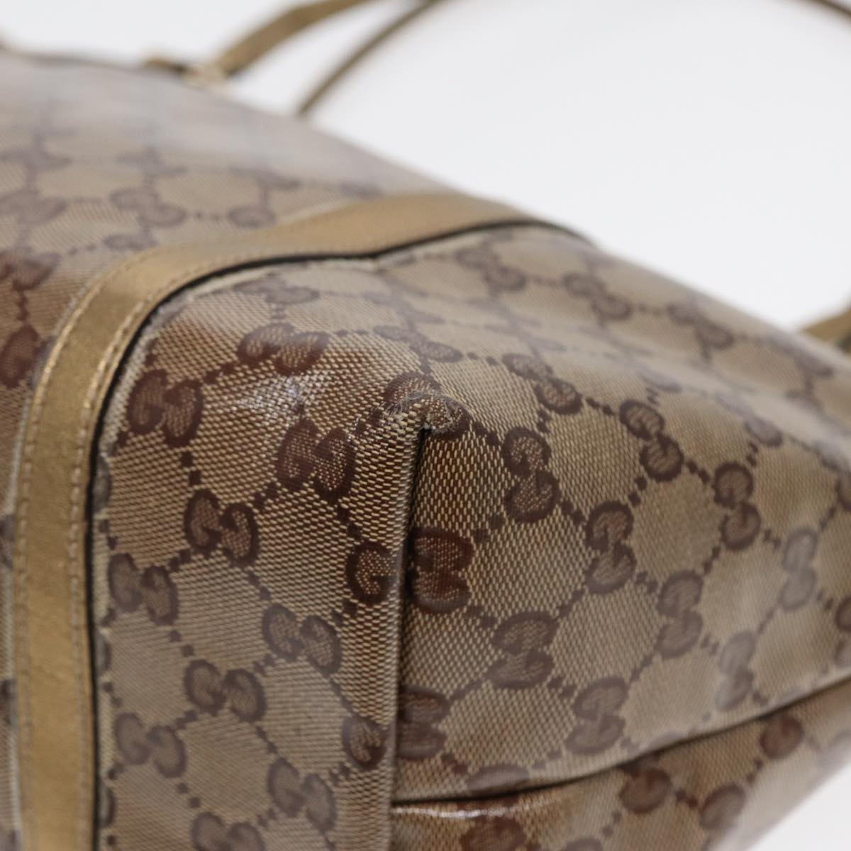 GUCCI GG Crystal Tote Bag Gold Tone Gold 197958 ki4759