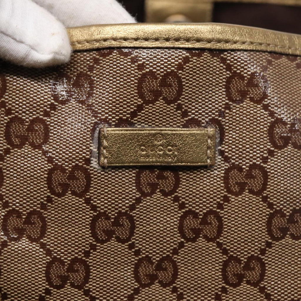 GUCCI GG Crystal Tote Bag Gold Tone Gold 197958 ki4759