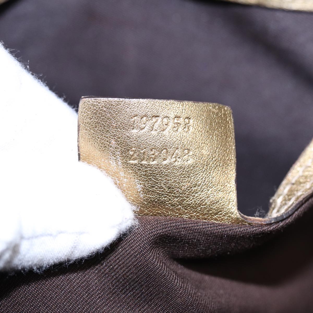 GUCCI GG Crystal Tote Bag Gold Tone Gold 197958 ki4759