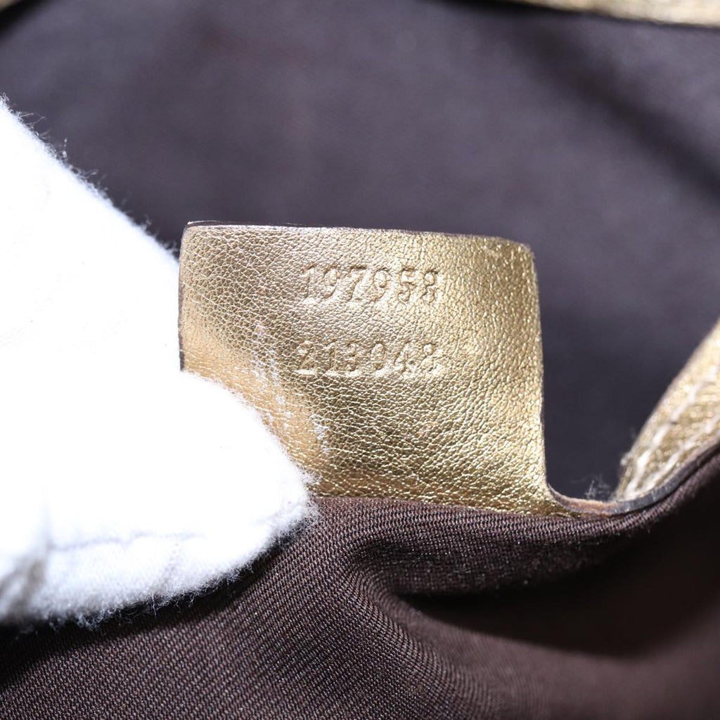 GUCCI GG Crystal Tote Bag Gold Tone Gold 197958 ki4759