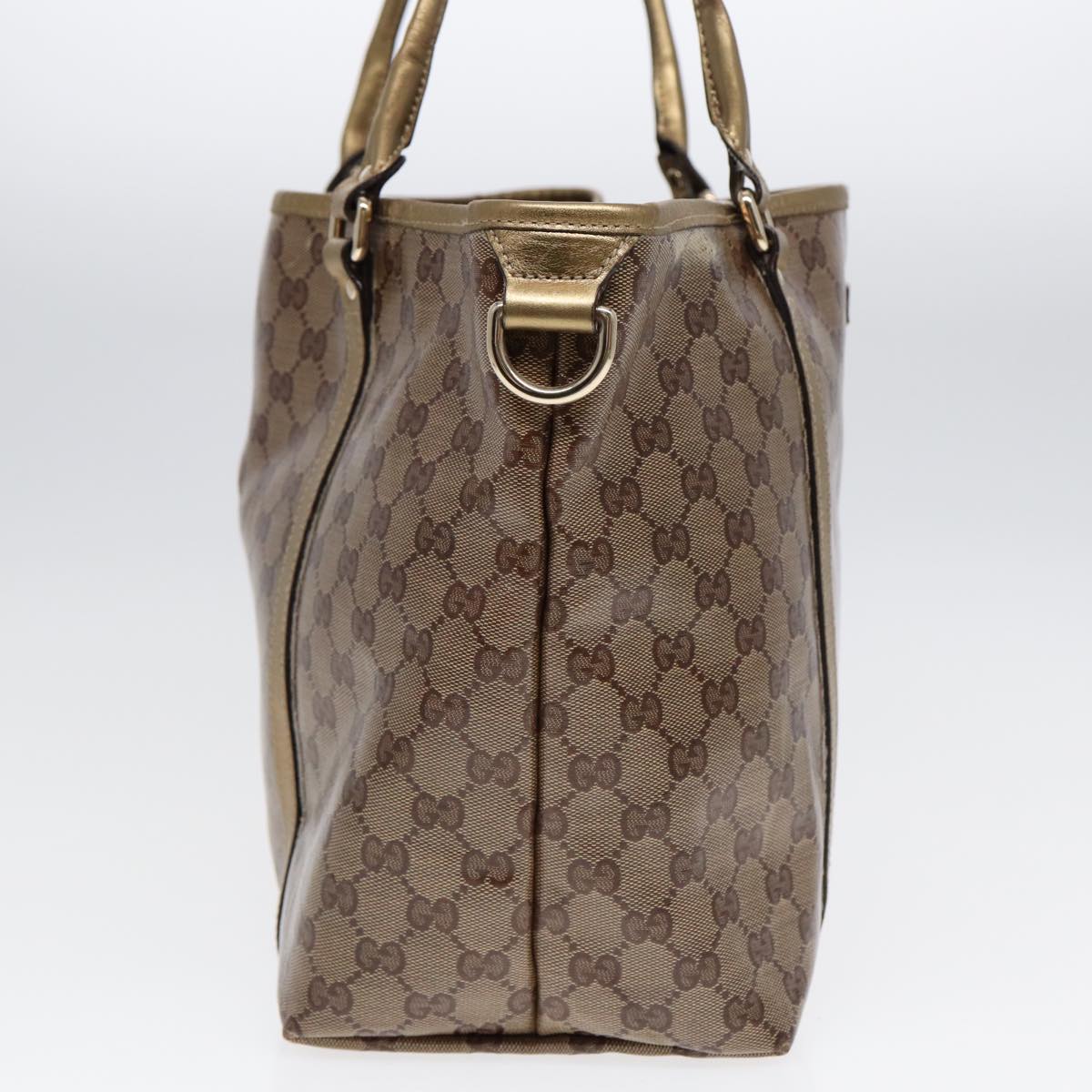 GUCCI GG Crystal Tote Bag Gold Tone Gold 197958 ki4759