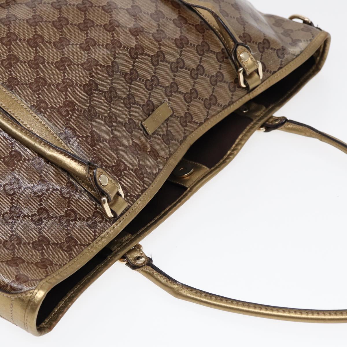 GUCCI GG Crystal Tote Bag Gold Tone Gold 197958 ki4759
