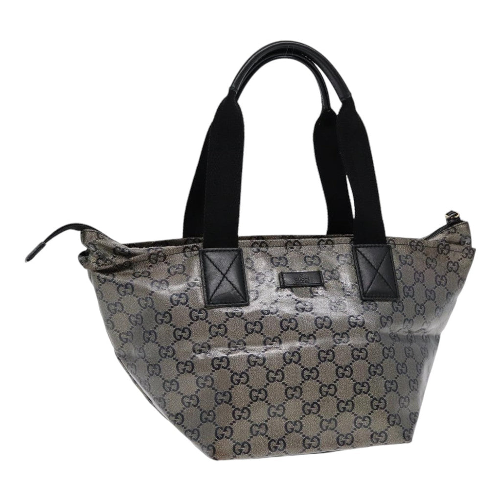 GUCCI GG Crystal Hand Bag Black Gold 131228 ki4780
