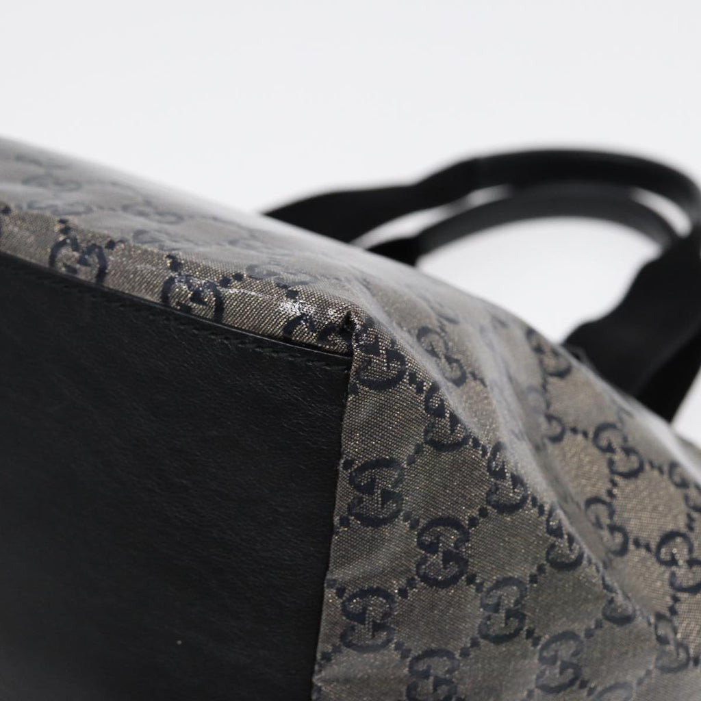 GUCCI GG Crystal Hand Bag Black Gold 131228 ki4780