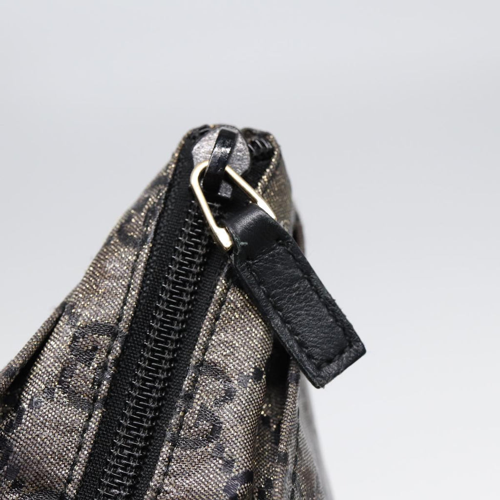 GUCCI GG Crystal Hand Bag Black Gold 131228 ki4780