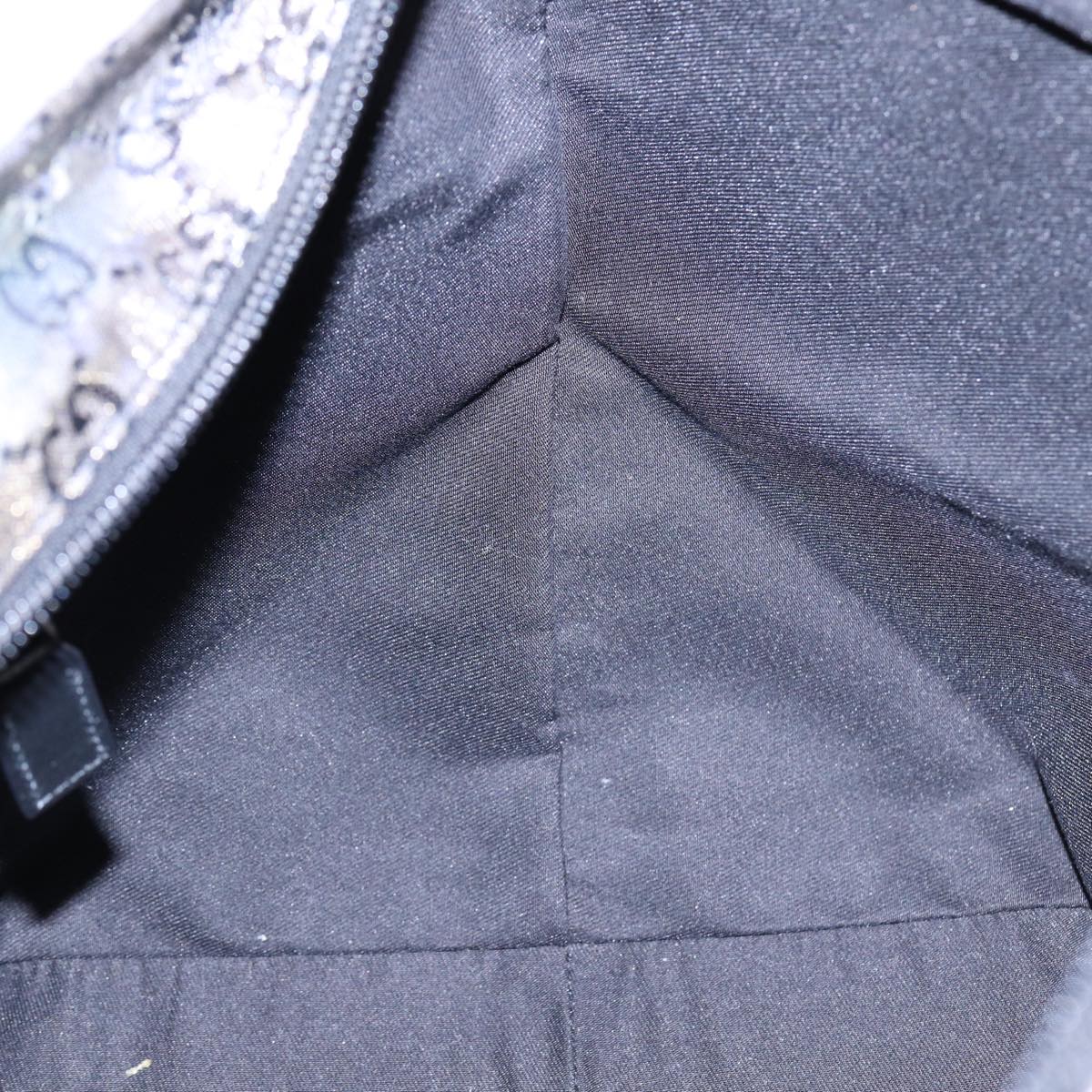 GUCCI GG Crystal Hand Bag Black Gold 131228 ki4780