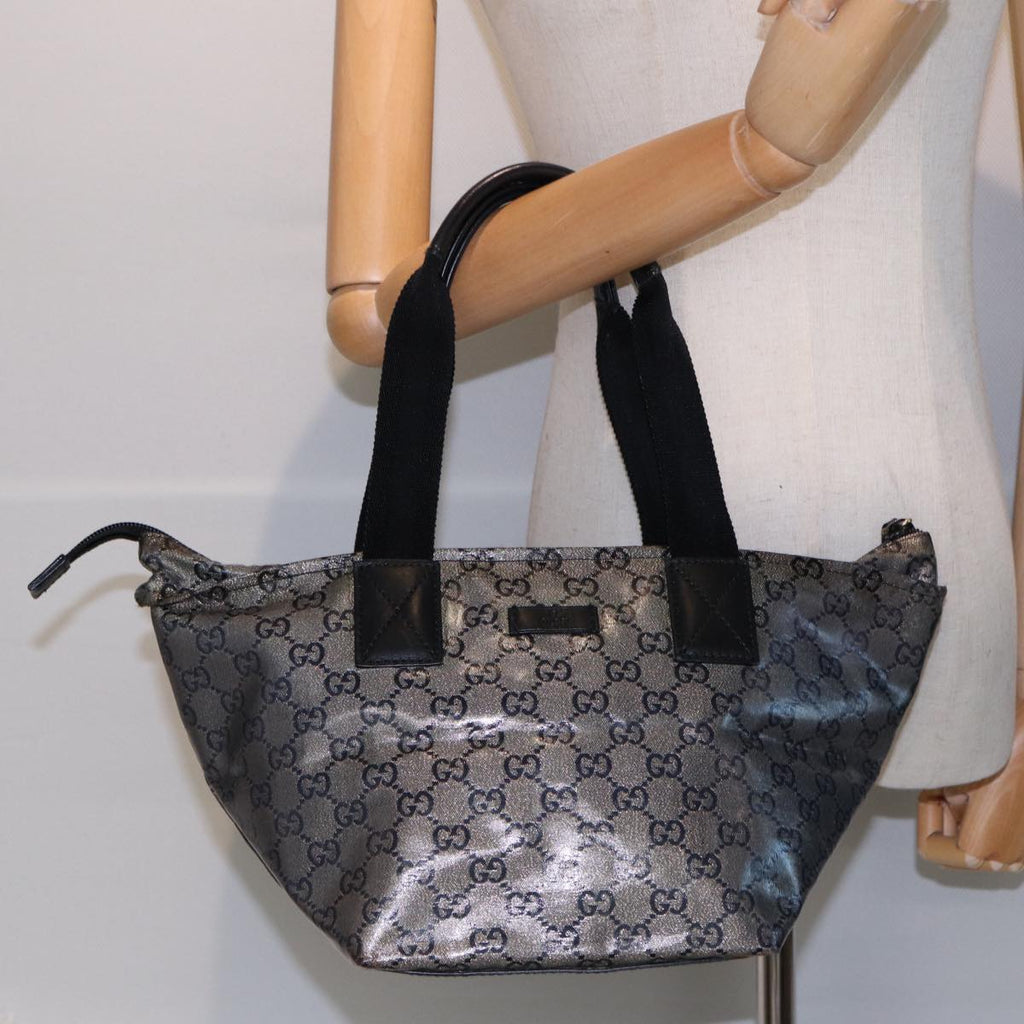GUCCI GG Crystal Hand Bag Black Gold 131228 ki4780