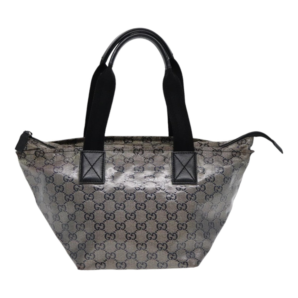 GUCCI GG Crystal Hand Bag Black Gold 131228 ki4780