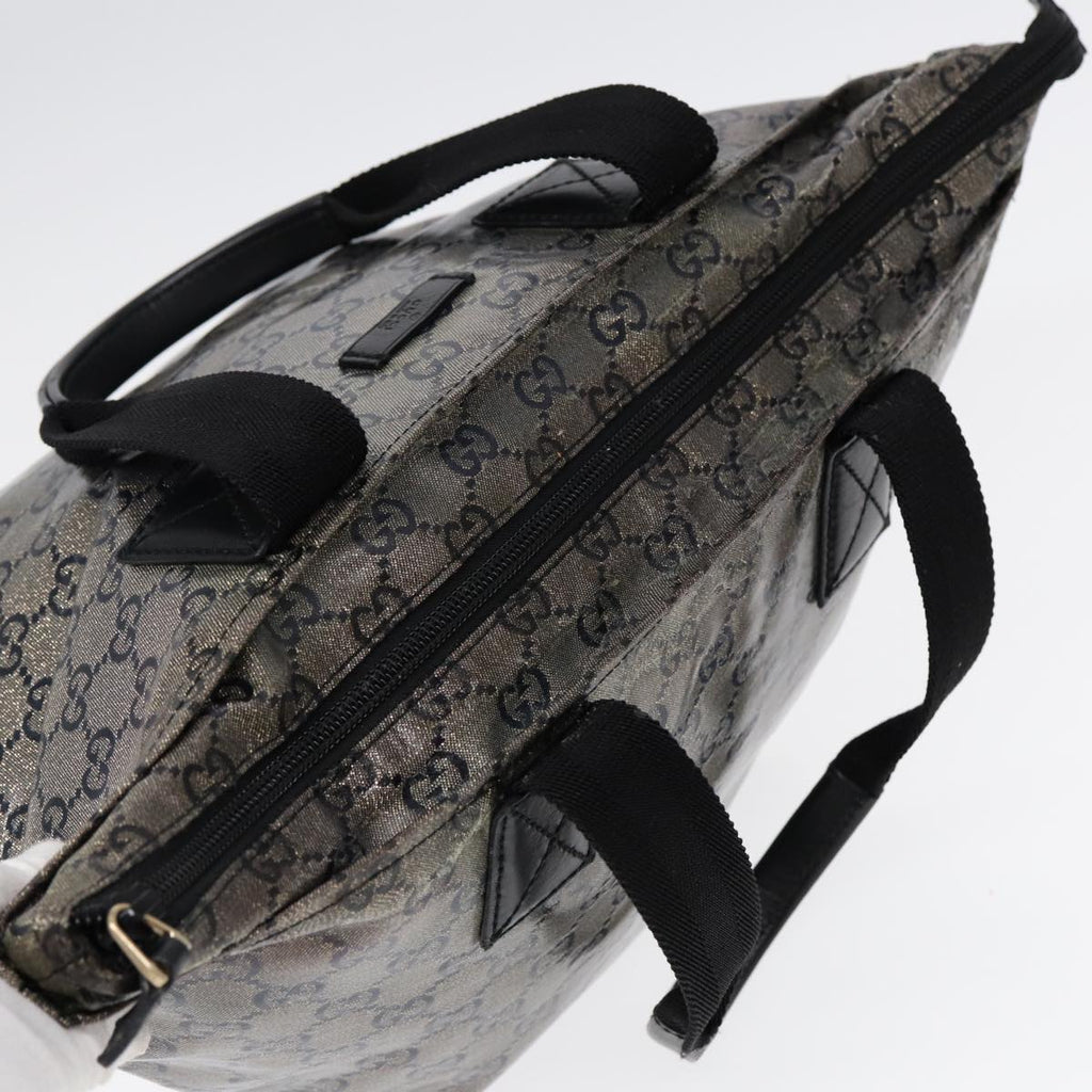 GUCCI GG Crystal Hand Bag Black Gold 131228 ki4780