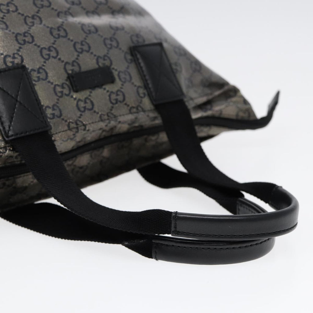 GUCCI GG Crystal Hand Bag Black Gold 131228 ki4780