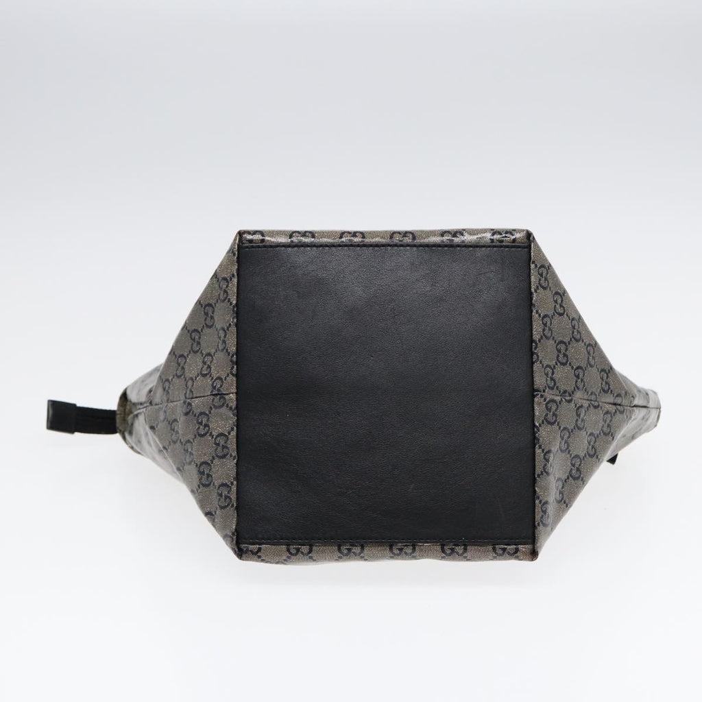 GUCCI GG Crystal Hand Bag Black Gold 131228 ki4780
