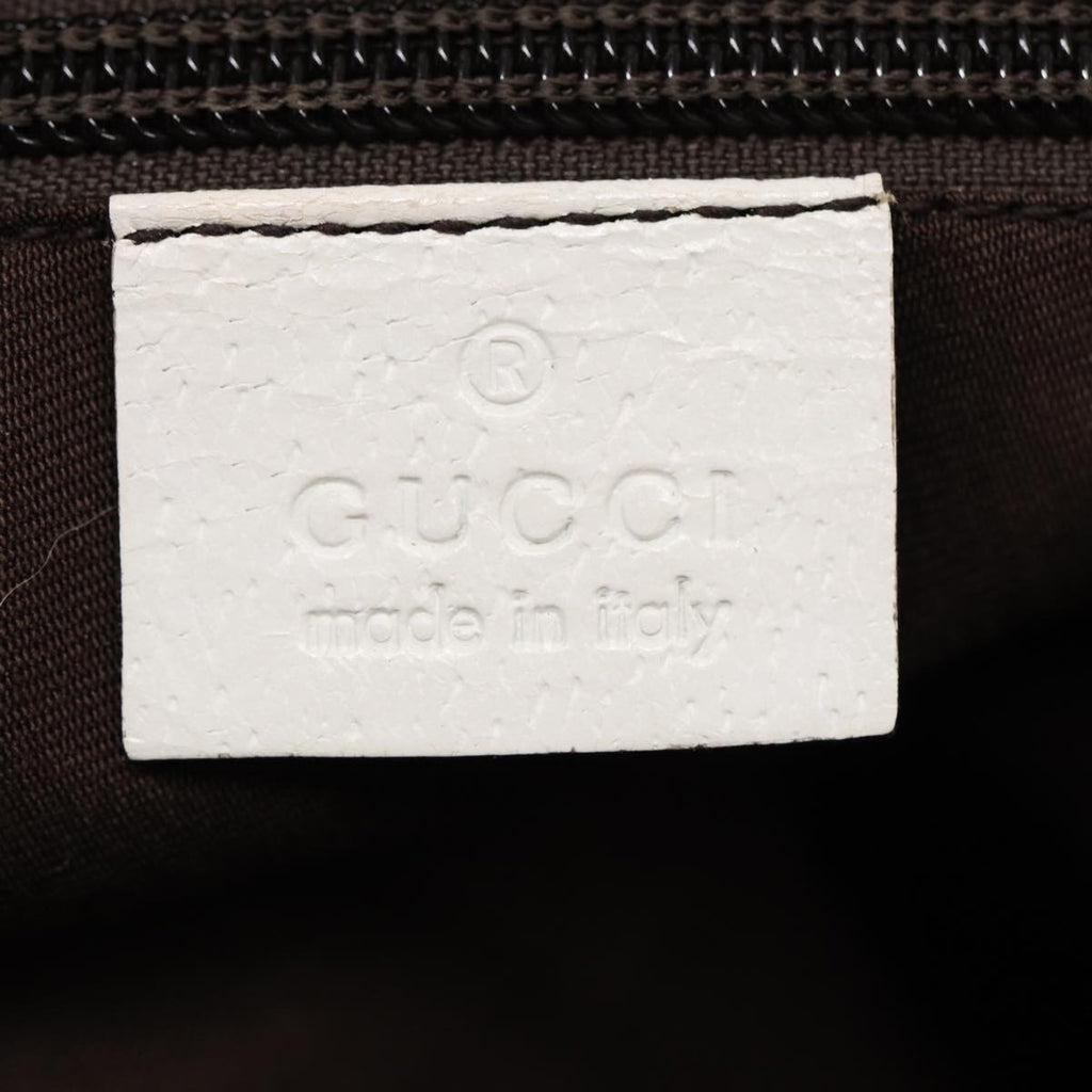 GUCCI GG Supreme Tote Bag White Beige gold 131230 ki4782