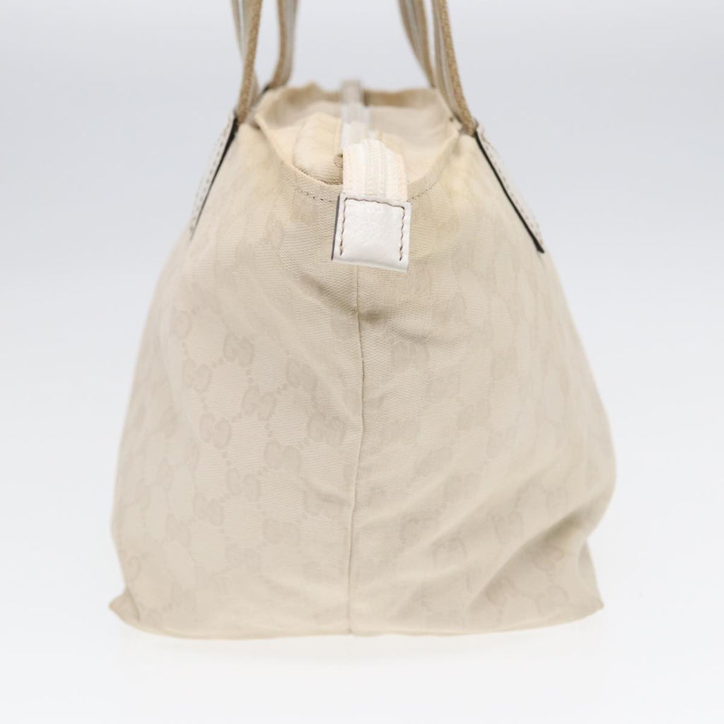GUCCI GG Supreme Tote Bag White Beige gold 131230 ki4782