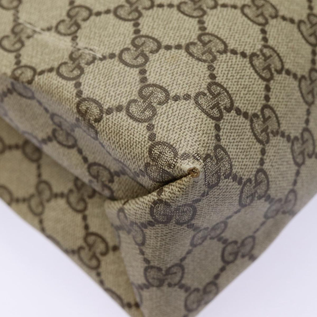 GUCCI GG Supreme Web Sherry Line Tote Bag PVC Beige Gold 39 02 091 ki4828