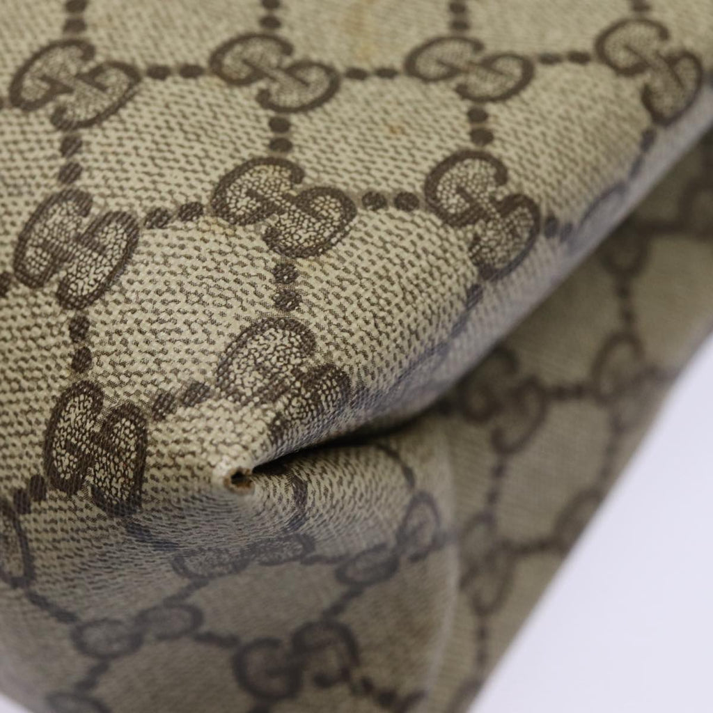 GUCCI GG Supreme Web Sherry Line Tote Bag PVC Beige Gold 39 02 091 ki4828