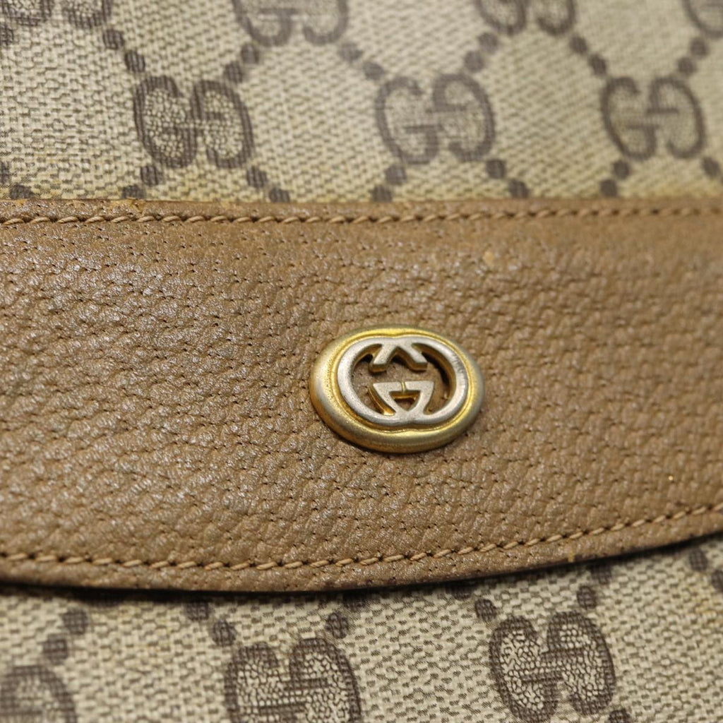 GUCCI GG Supreme Web Sherry Line Tote Bag PVC Beige Gold 39 02 091 ki4828