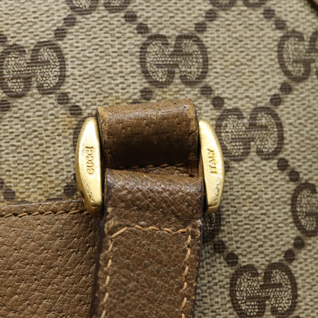 GUCCI GG Supreme Web Sherry Line Tote Bag PVC Beige Gold 39 02 091 ki4828