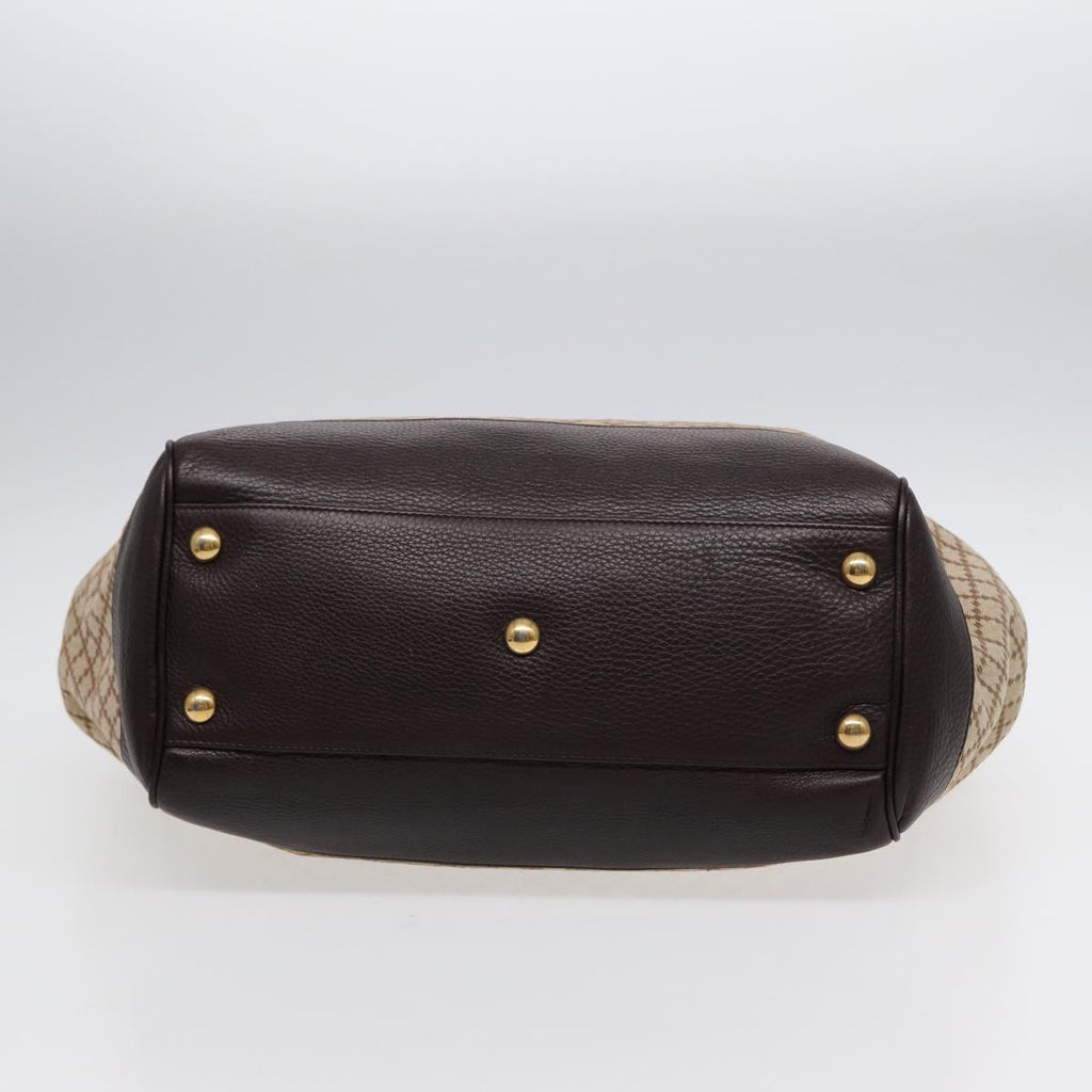 GUCCI Diamante Hand Bag Canvas Beige Gold 251826 ki4830