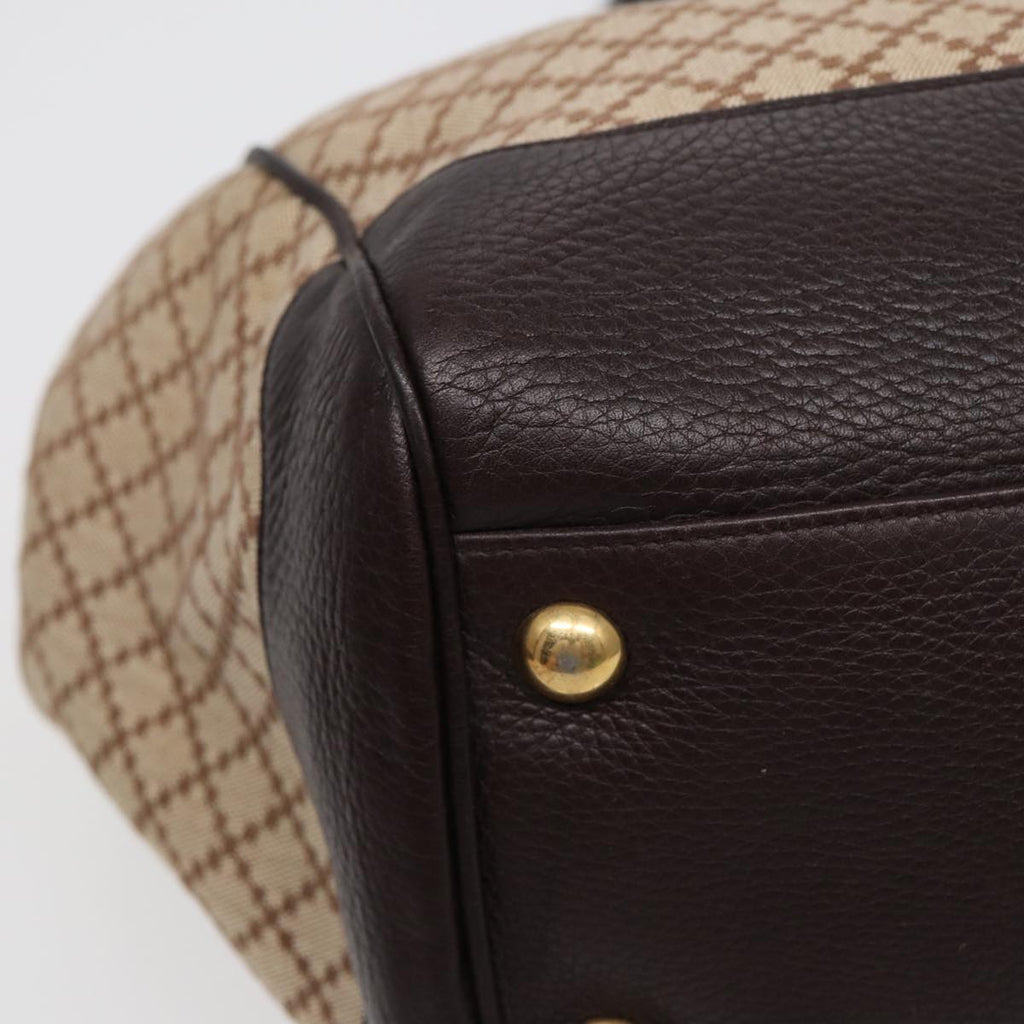 GUCCI Diamante Hand Bag Canvas Beige Gold 251826 ki4830